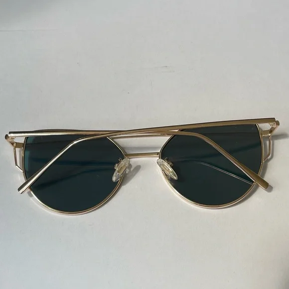 SOJOS Rose Gold Mirrored Cat Eye Sunglasses - Picture 8 of 9